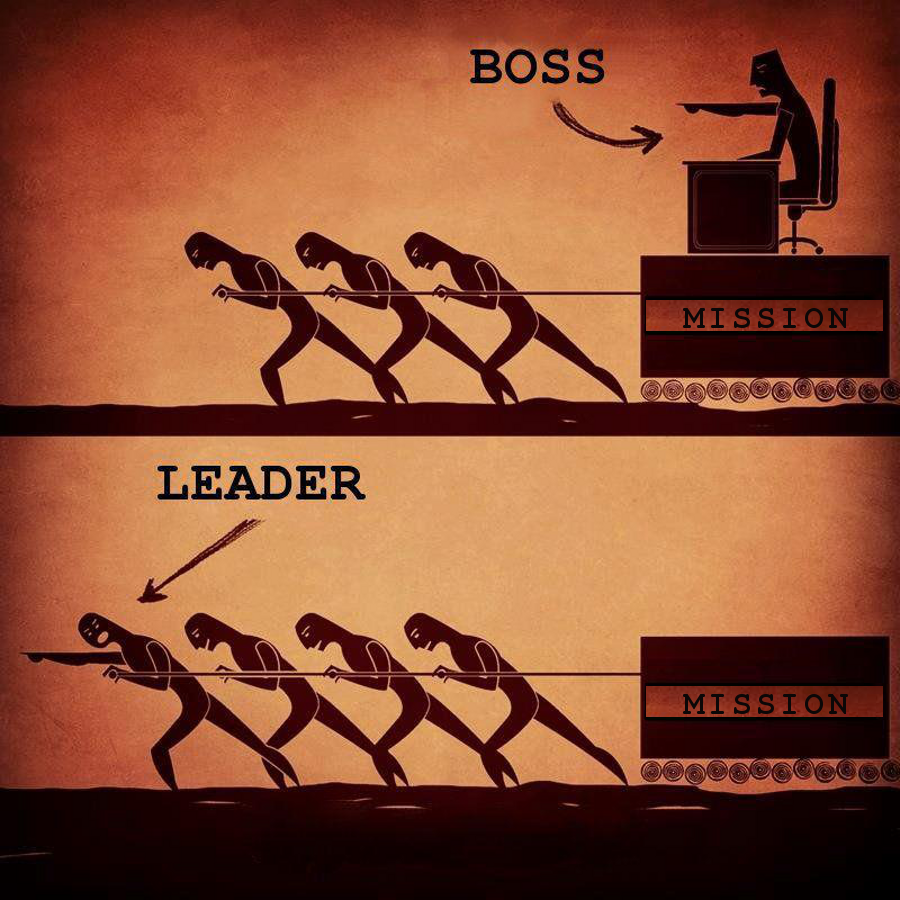A leader vs. a boss